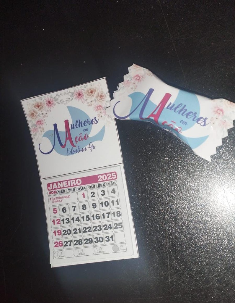 Mini calendario imã personalizado (10 Unidades)